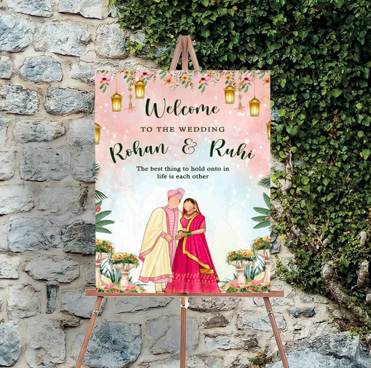 Wedding Ceremony Theme Party Welcome Board
