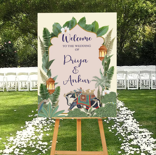 Wedding Ceremony Theme Party Welcome Board