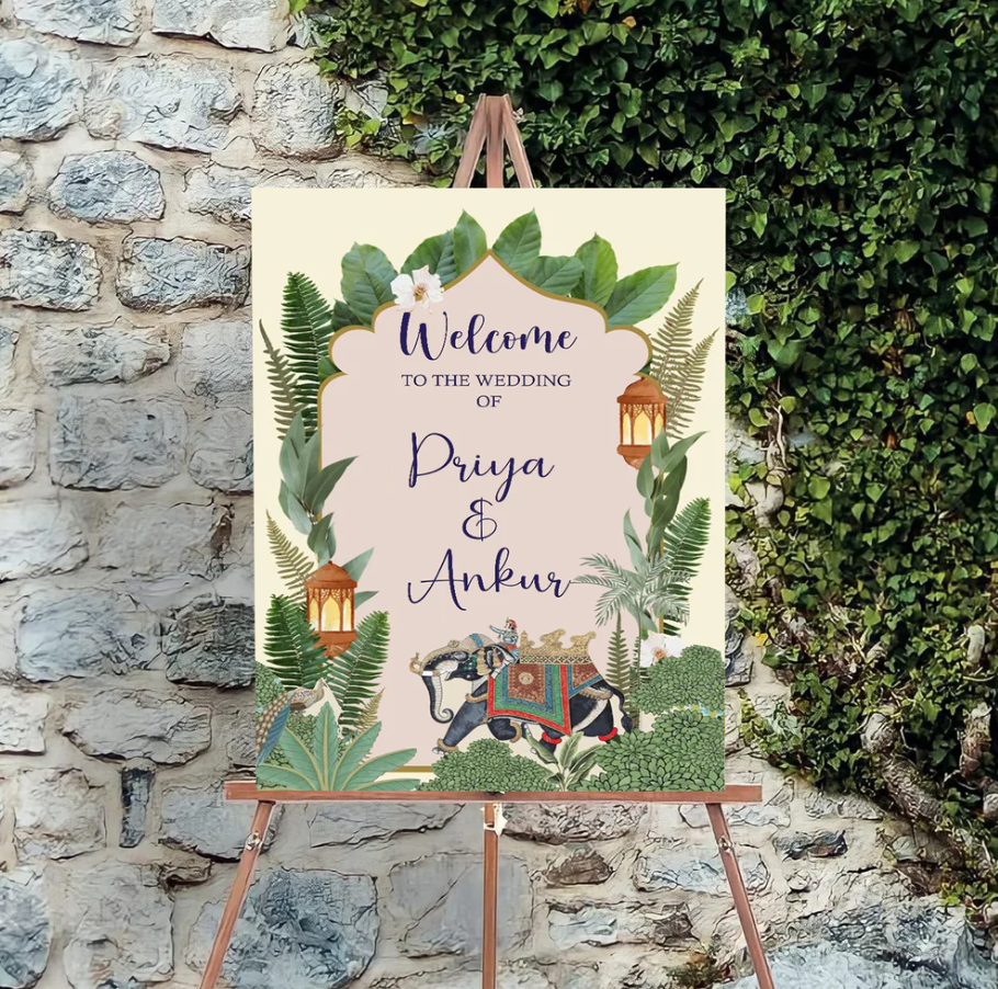 Wedding Ceremony Theme Party Welcome Board