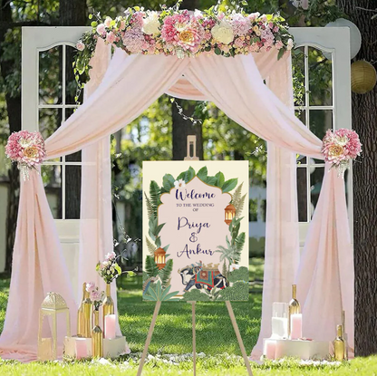 Wedding Ceremony Theme Party Welcome Board