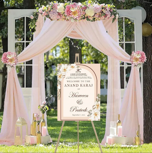 Wedding Ceremony Theme Party Welcome Board