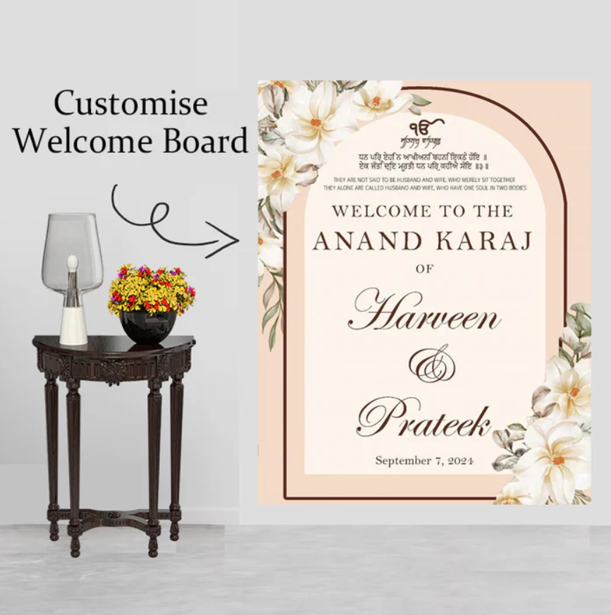 Wedding Ceremony Theme Party Welcome Board