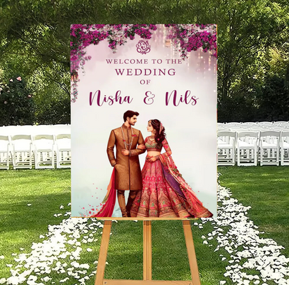 Wedding Ceremony Theme Party Welcome Board