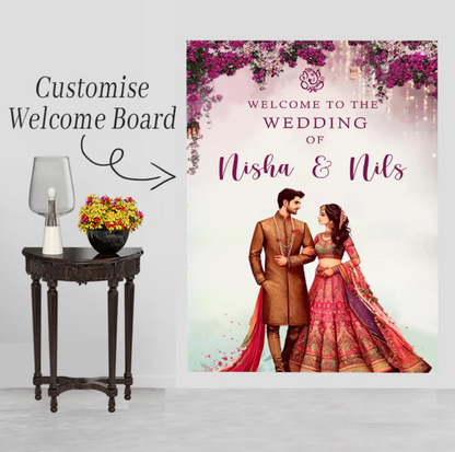 Wedding Ceremony Theme Party Welcome Board