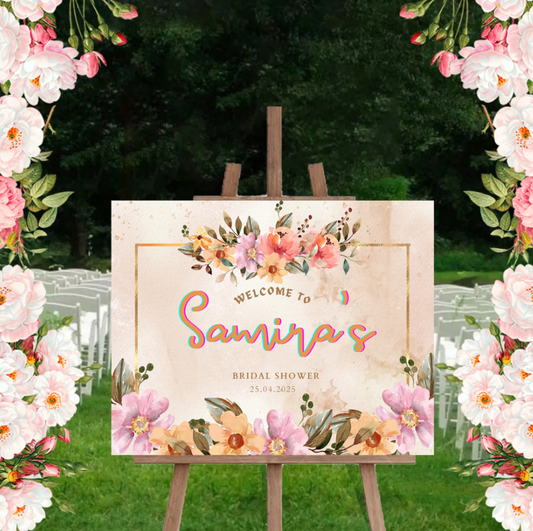 Wedding Ceremony Theme Party Welcome Board