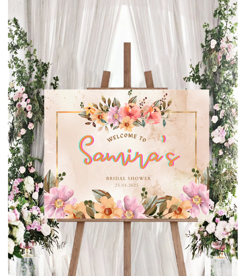 Wedding Ceremony Theme Party Welcome Board