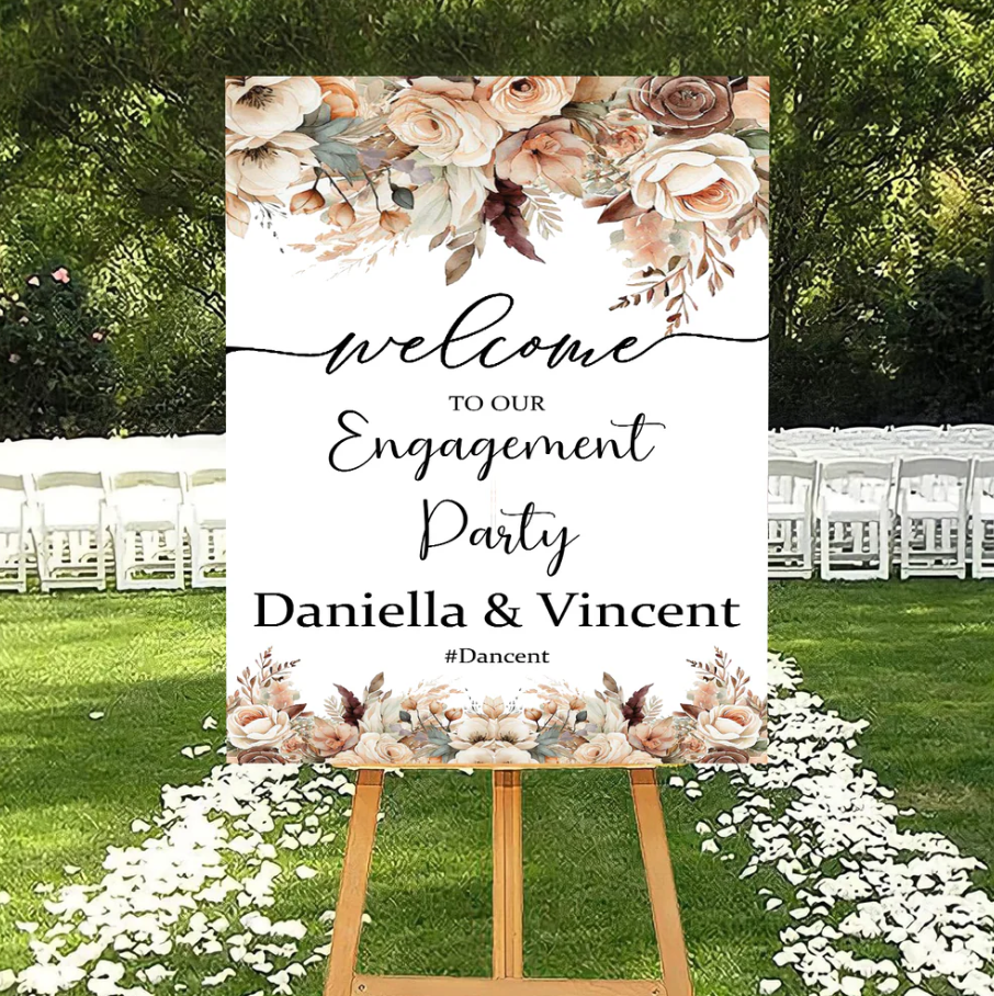 Wedding Ceremony Theme Party Welcome Board