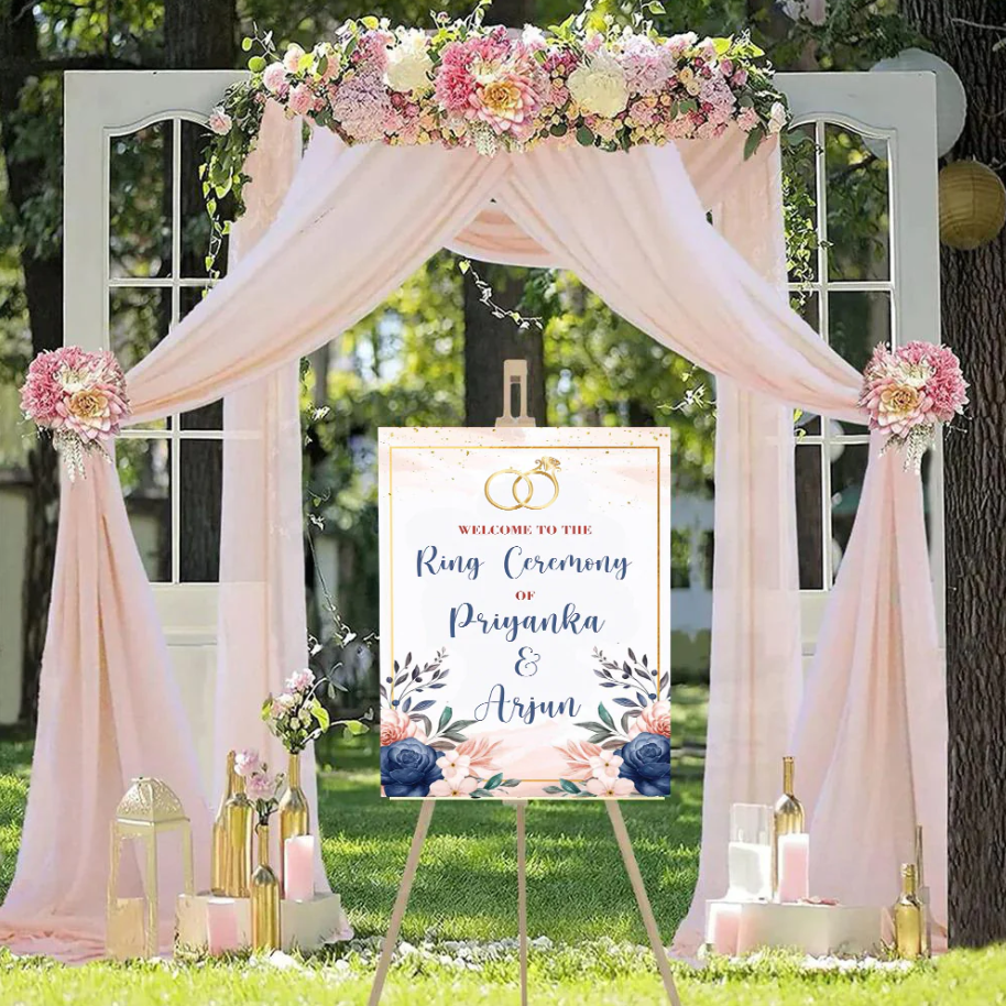 Wedding Ceremony Theme Party Welcome Board