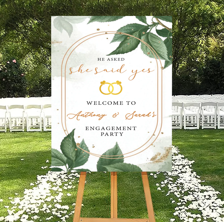 Wedding Ceremony Theme Party Welcome Board