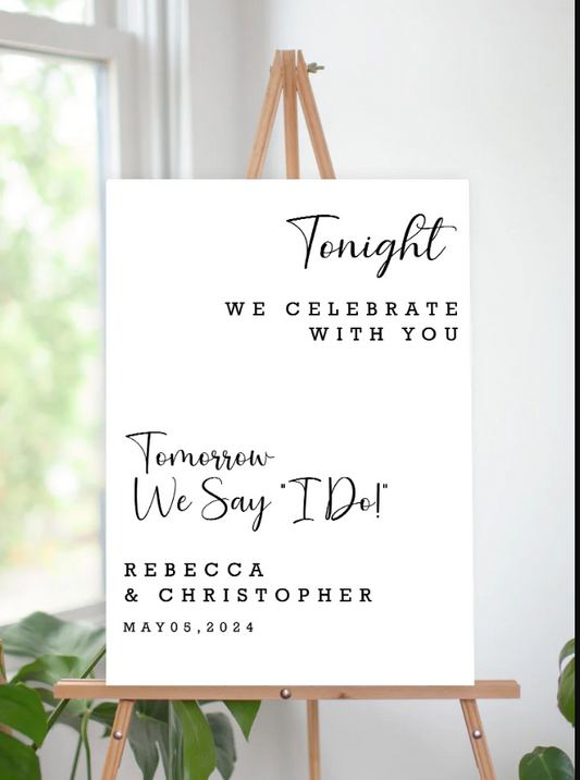 Wedding Ceremony Theme Party Welcome Board