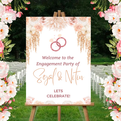 Wedding Ceremony Theme Party Welcome Board