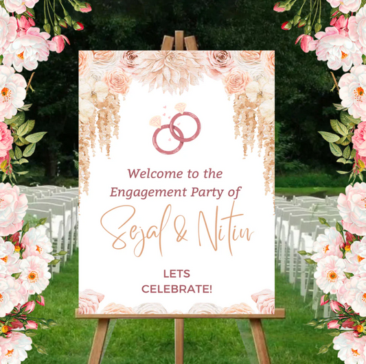 Wedding Ceremony Theme Party Welcome Board
