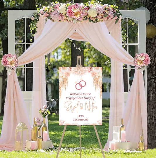 Wedding Ceremony Theme Party Welcome Board