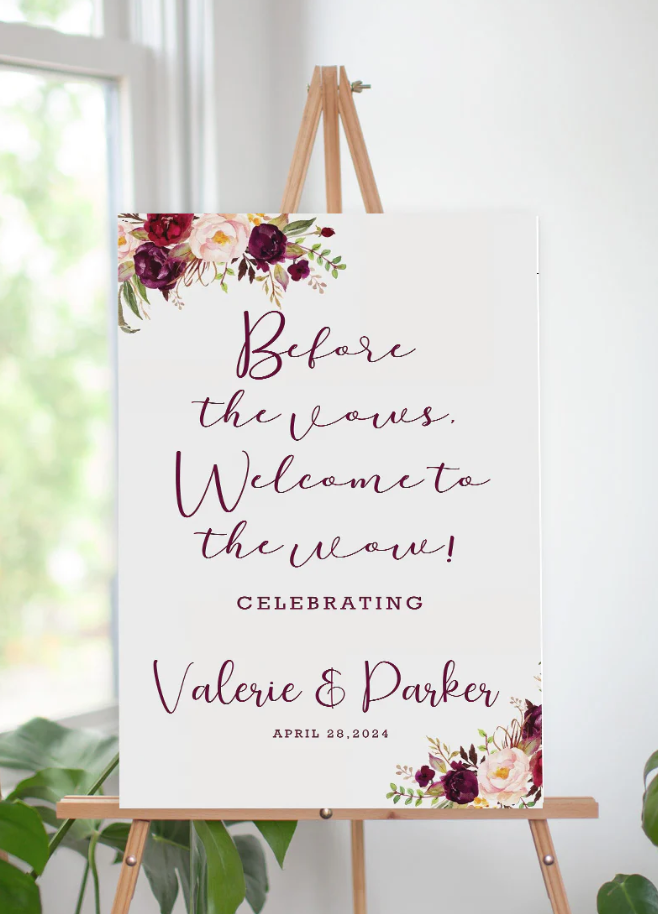 Wedding Ceremony Theme Party Welcome Board