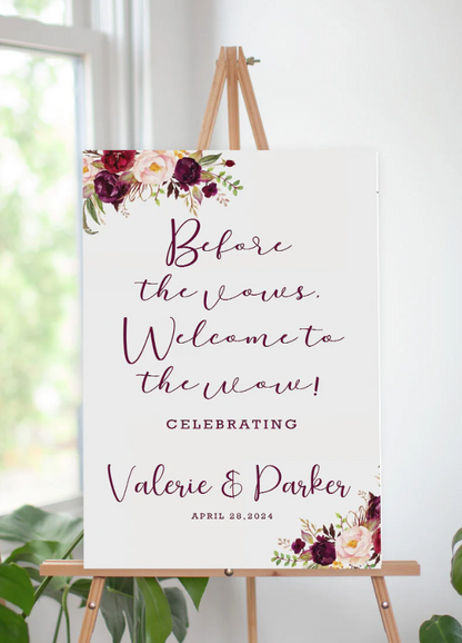 Wedding Ceremony Theme Party Welcome Board