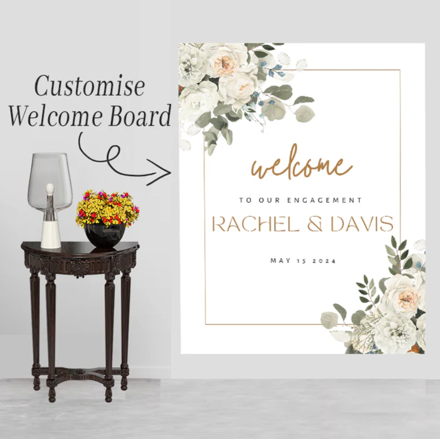 Wedding Ceremony Theme Party Welcome Board