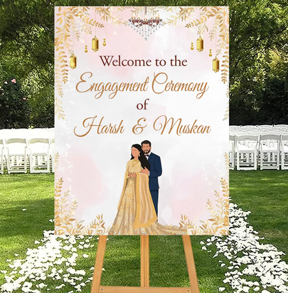 Wedding Ceremony Theme Party Welcome Board