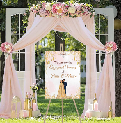 Wedding Ceremony Theme Party Welcome Board