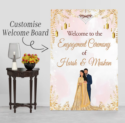 Wedding Ceremony Theme Party Welcome Board