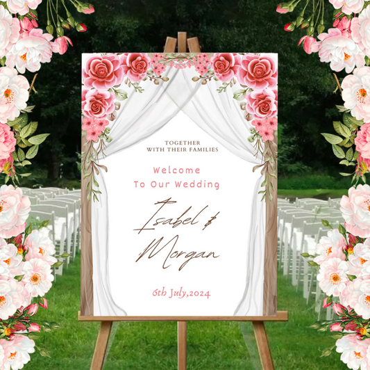 Wedding Ceremony Theme Party Welcome Board