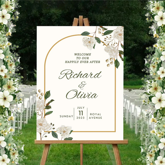 Wedding Ceremony Theme Party Welcome Board