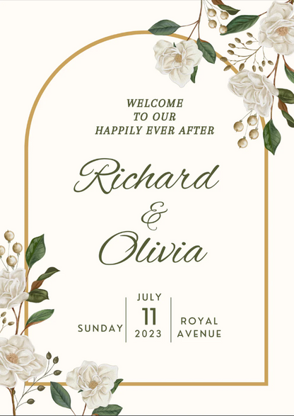 Wedding Ceremony Theme Party Welcome Board