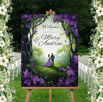 Wedding Ceremony Theme Party Welcome Board