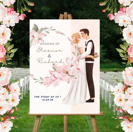 Wedding Ceremony Theme Party Welcome Board