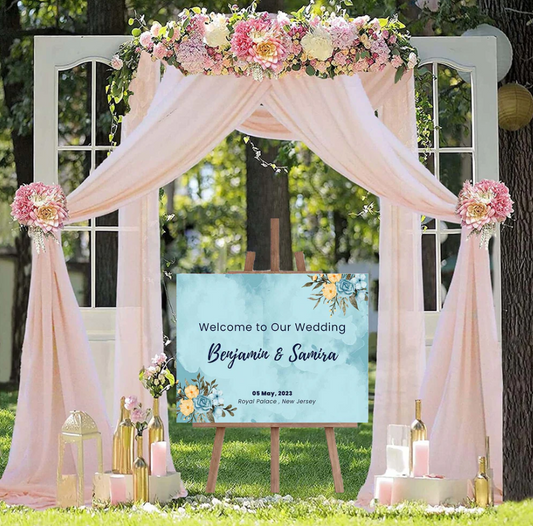 Wedding Ceremony Theme Party Welcome Board