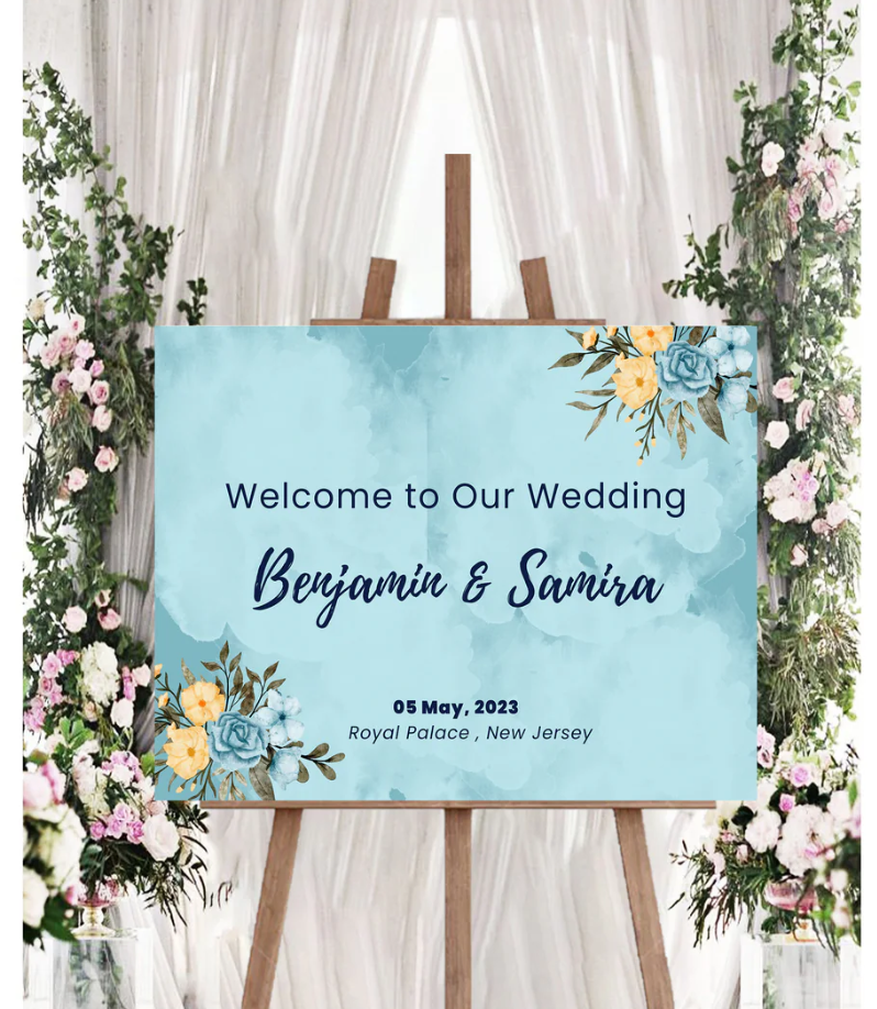 Wedding Ceremony Theme Party Welcome Board