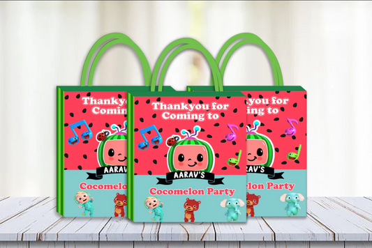 Cocomelon Theme Birthday Party Gift Bags For Return Gifts