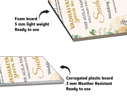 Wedding Ceremony Theme Party Welcome Board