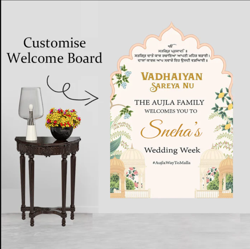 Wedding Ceremony Theme Party Welcome Board