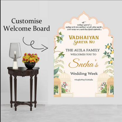 Wedding Ceremony Theme Party Welcome Board