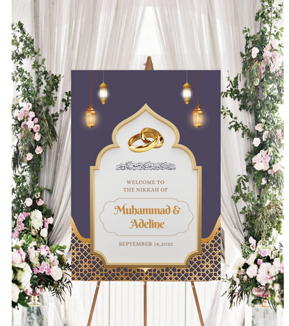 Wedding Ceremony Theme Party Welcome Board