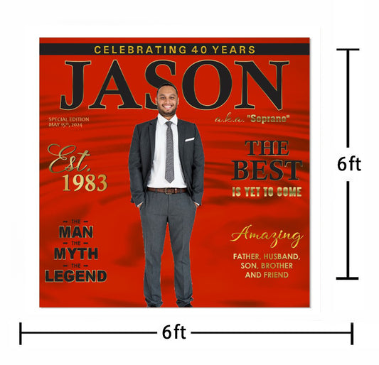 40th Birthday Party Backdrop 