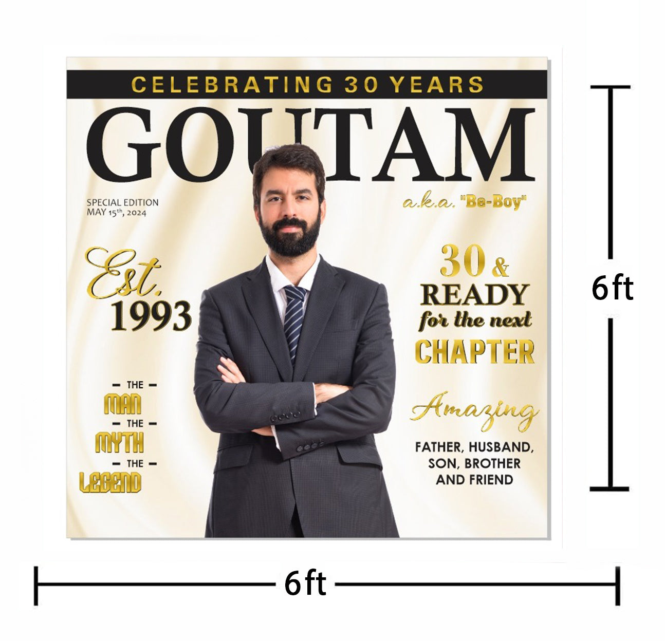30th Birthday Party Backdrop 