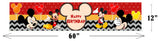 Mickey Mouse Theme Birthday Long Banner for Decoration