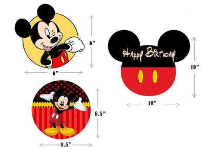 Mickey Mouse Theme Birthday Party Table Toppers for Decoration