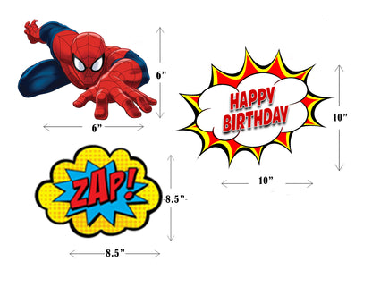 Spiderman Theme Birthday Party Table Toppers for Decoration