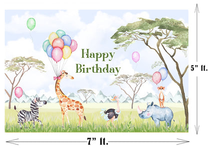 Jungle Theme Birthday Party Backdrop