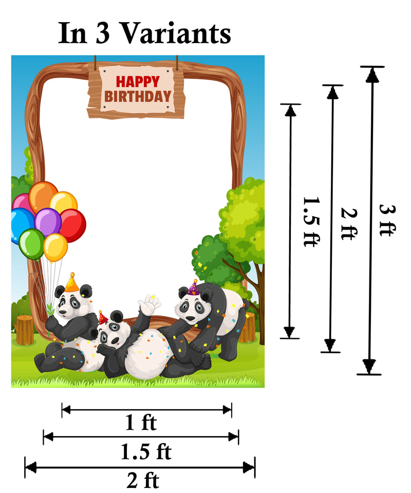 Panda Theme Birthday Party Selfie Photo Booth Frame