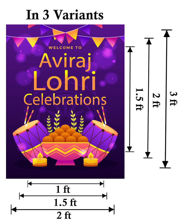 Lohri Party Welcome Board for Kids