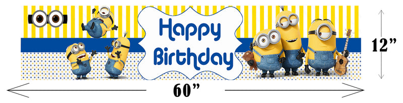 Minnion Theme Birthday Long Banner for Decoration