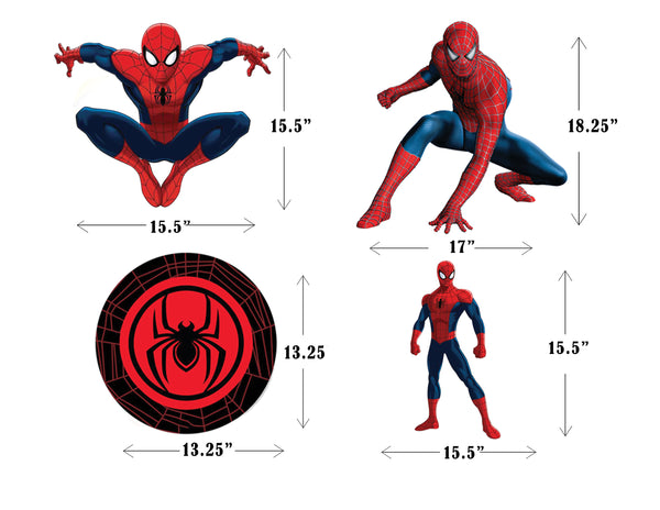 Spiderman Theme Birthday Party Cutouts