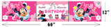 Minnie Theme Birthday Long Banner for Decoration