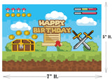 Super Mario Theme Birthday Party Backdrop