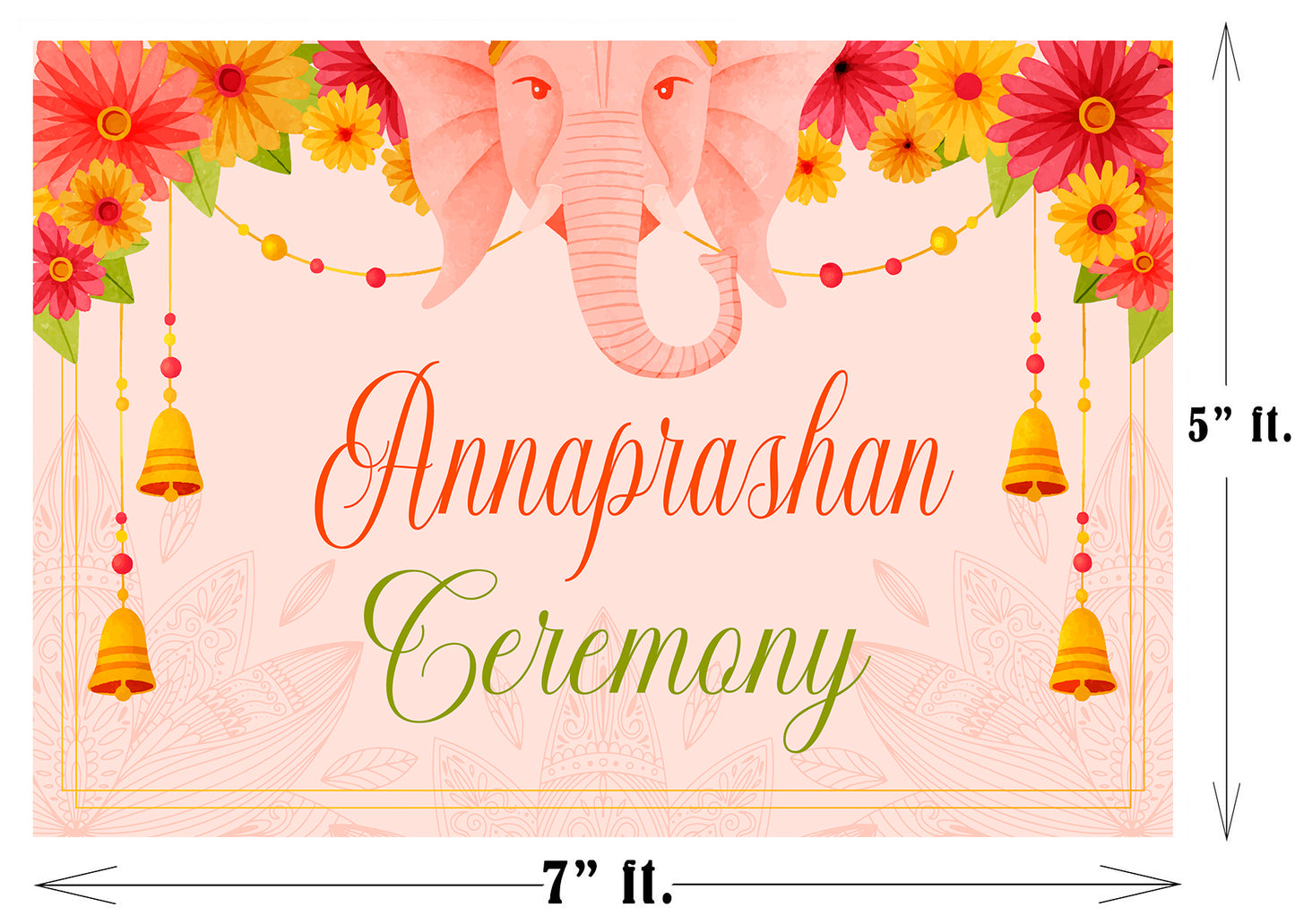 Annaprashan Ceremony Decoration Backdrop Banner For Kids