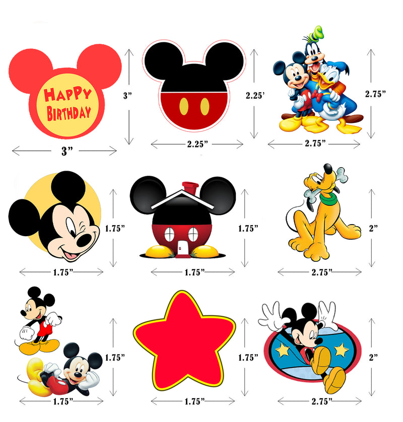 Mickey Mouse Theme Birthday Party Cake Topper