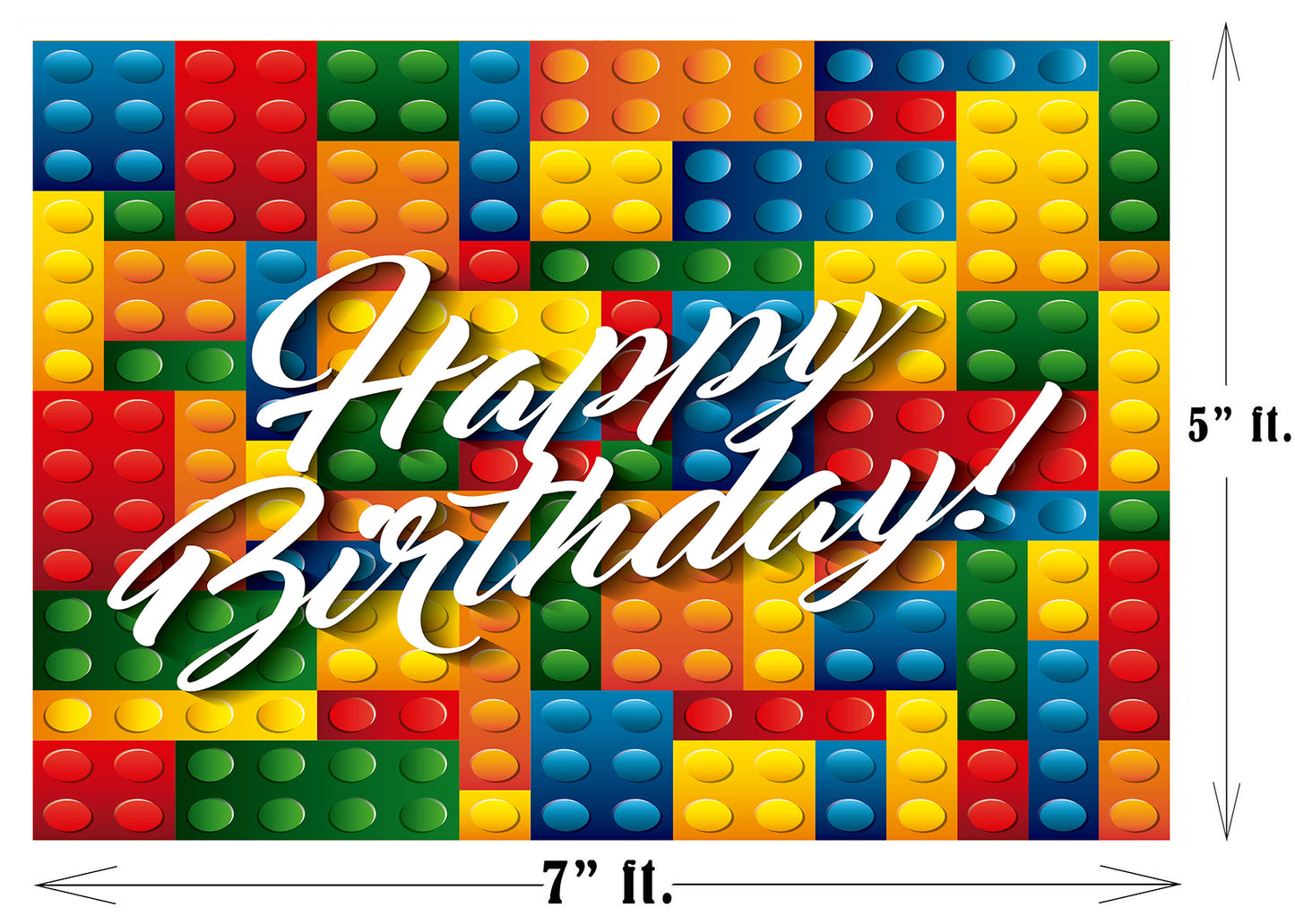Lego Theme Birthday Party Backdrop